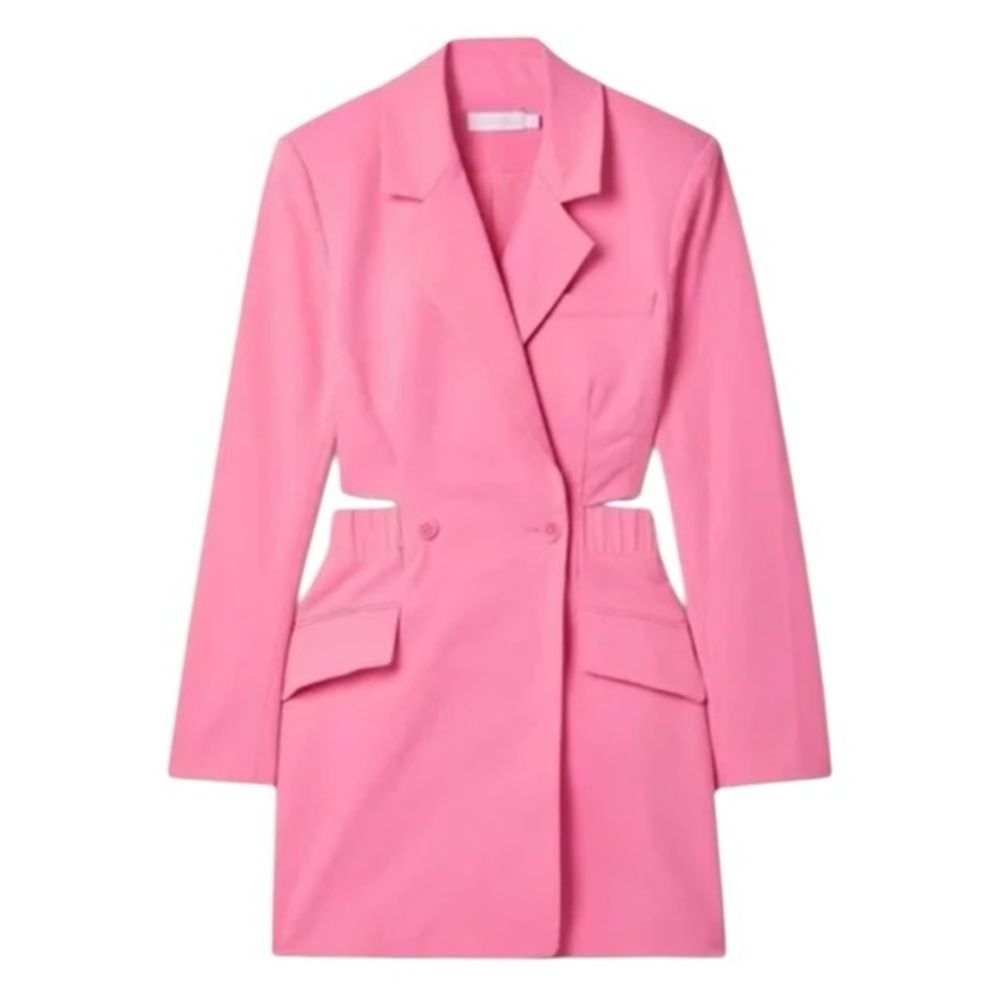 NWT Jonathan Simkhai Kylo Cut Out Pink Blazer Mini Dress, Size 6